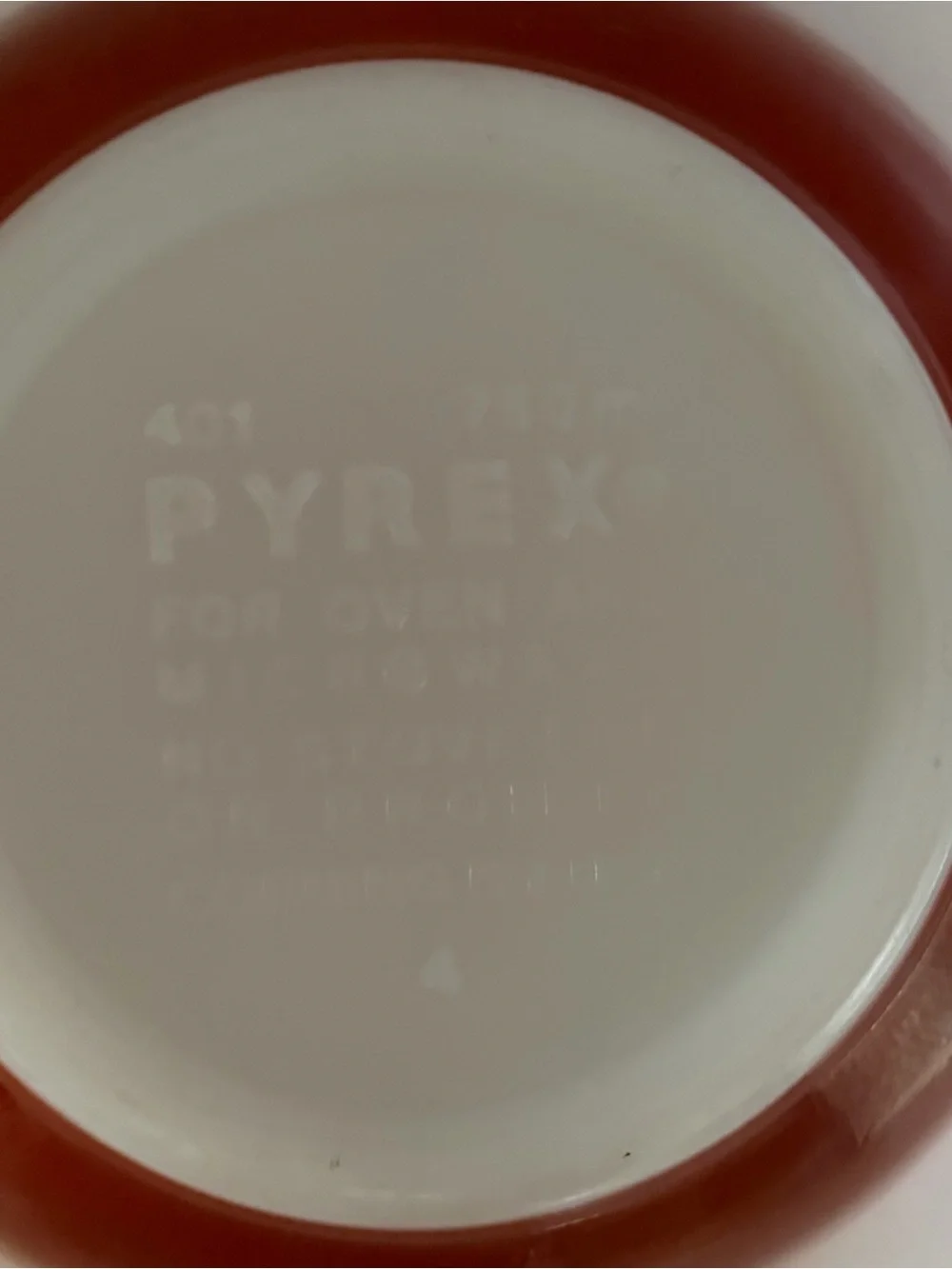 Vintage Pyrex 401 Autumn Harvest Wheat Orange Mixing Bowl 750ml USA Milk Glass